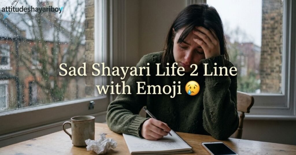 Sad Shayari Life 2 Line with Emoji
