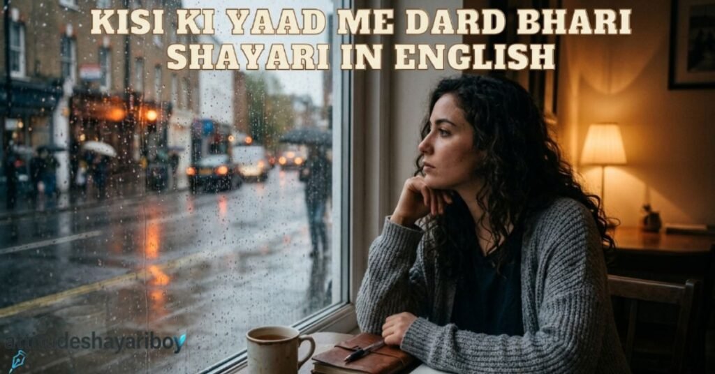Kisi Ki Yaad Me Dard Bhari Shayari in English