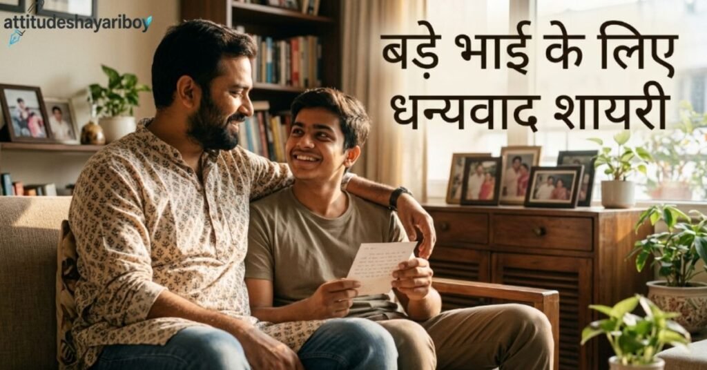बड़े भाई के लिए धन्यवाद शायरी