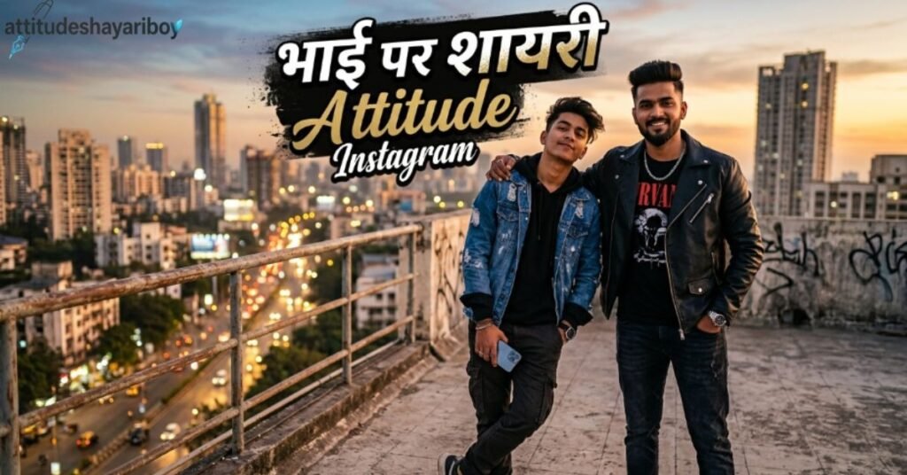भाई पर शायरी Attitude Instagram