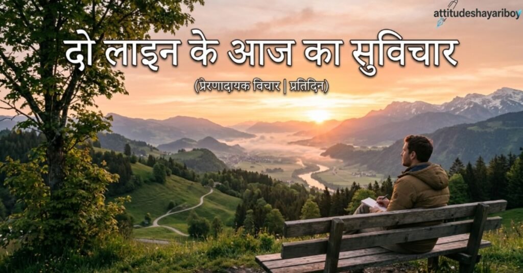 दो लाइन के आज का सुविचार