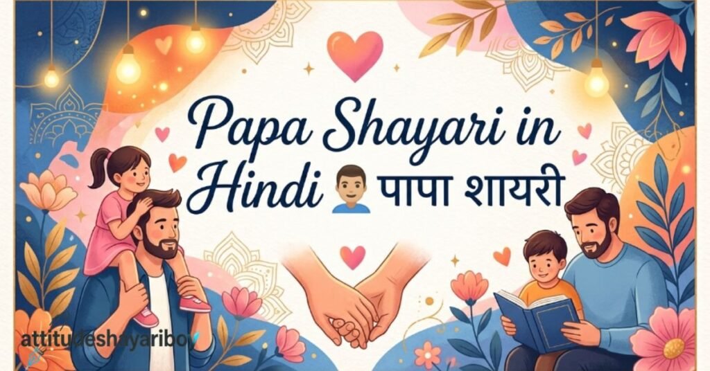 Papa Shayari in Hindi, English 👨🏻 पापा शायरी