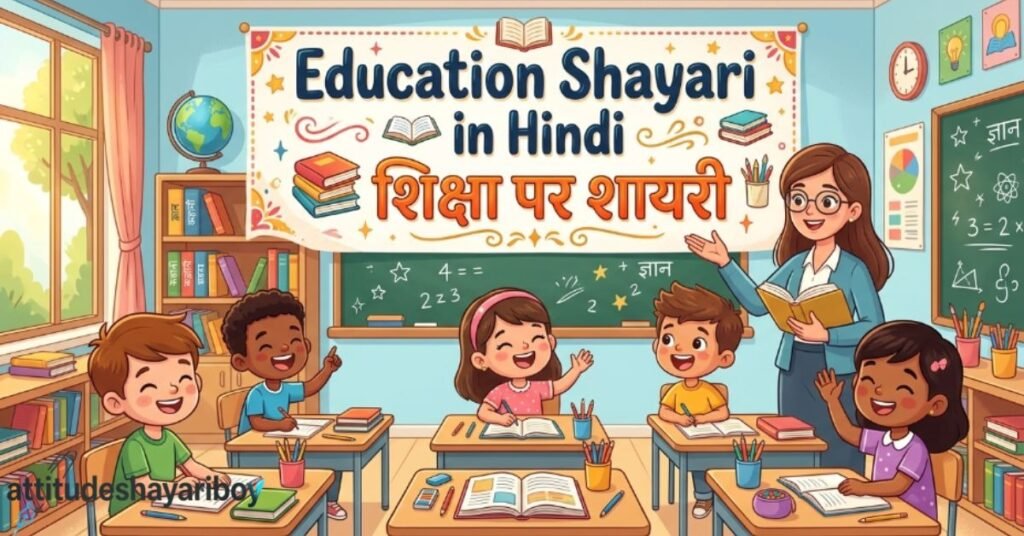 Education Shayari in Hindi, English 📚 शिक्षा पर शायरी