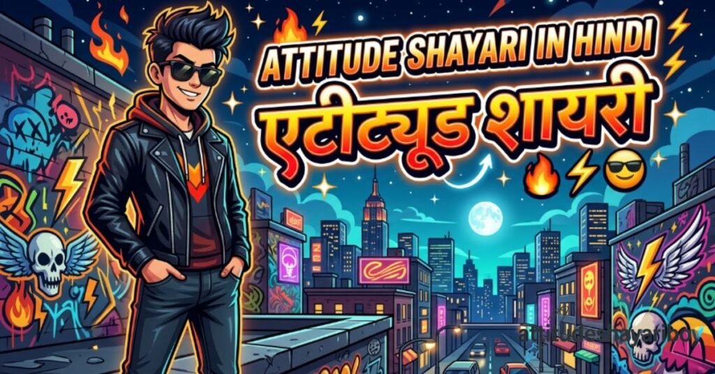 Attitude Shayari in Hindi, English🔥⚡😎 एटीट्यूड शायरी