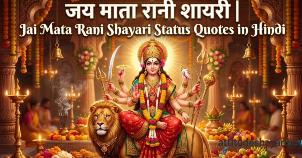 जय माता रानी शायरी | Jai Mata Rani Shayari Status Quotes in Hindi