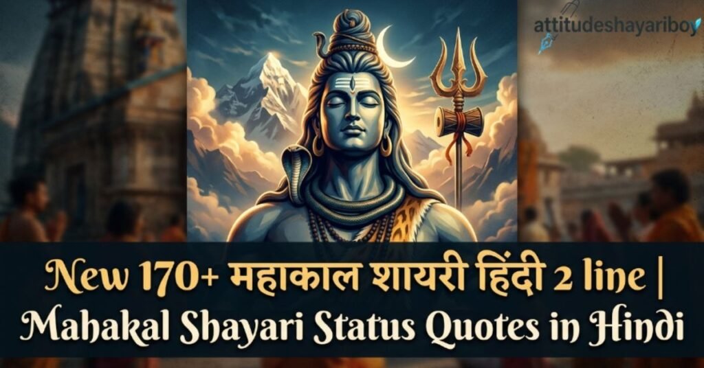 New 170+ महाकाल शायरी हिंदी 2 line | Mahakal Shayari Status Quotes in Hindi