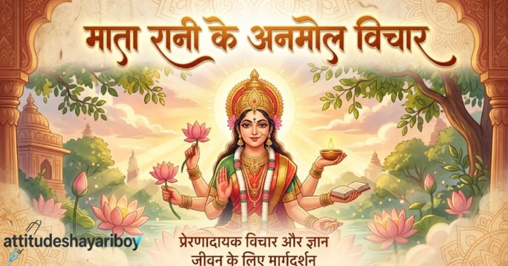 माता रानी के अनमोल विचार